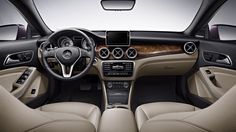 the interior of a mercedes benz car