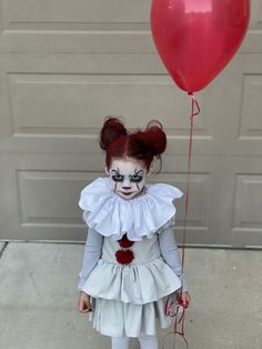 Scary Clown Kids Costume, Toddler Pennywise Costume Girl, Kids Scary Clown Costume, Scary Doll Costume For Kids, Creepy Doll Costume For Kids, Creepy Halloween Costumes For Kids, Annabelle Halloween Costume, Scary Girl Costumes, Scary Costumes For Kids