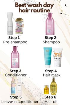 Teenage Hair Care Routine, Hair Routine Black Women, Simple Haircare Routine, Relaxed Hair Care Routine, Easy Hair Care Routine, Simple Hair Care Routine, Haircare Routine Steps, Hair Wash Schedule, Hair Care Routine Steps