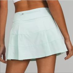 Lululemon Pace Rival Skirt/Skort Tall-Nwt-Delicate Mint-Please See Pics For Specs. Check Out My Closet For Tons Of Other Lulu And Athleta Items!! Bundle And Save On Shipping. Lowball Offers Will Be Ignored Trades Rude Comments Will Not Be Tolerated Lululemon Tennis Skirt, Tennis Skirt Black, Pace Rival Skirt, Lulu Skirt, Lululemon Pace Rival, Lululemon Skirt, Pleats Skirt, High Rise Skirt, Black Knees