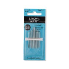 the 5 thomas & sons screw needles are packaged in a package for $ 3 99