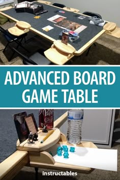 an advanced board game table is shown with the words'advanced board game table '