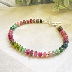 Watermelon Tourmaline Jewelry, Candy Bracelet, Stack Bracelet, Tourmaline Bracelet, Tourmaline Jewelry, Natural Stone Bracelets, Bracelet Gemstone, Watermelon Tourmaline, Bracelet Stack