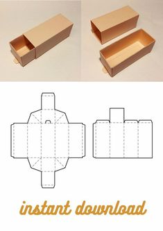 the instructions for how to make an origami box with paper and glue on it