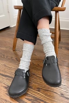 An essential sock to pair with all your winter footwear staple in colder months. The extra length can be worn up for an added layer of warmth from the wool blend yarn scrunched or folded with your favorite booties. Details 54% Wool, 5% Silk, 9% Cotton, 22% Nylon, 8% Polyester, 2% Spandex One size fits most (US Women's size 6-10) Made in South Korea Snow Cookies, Cream Socks, Wheat Bag, Winter Footwear, 90s Looks, Winter Socks, Winter Essentials, Cookies And Cream, Winter Shoes