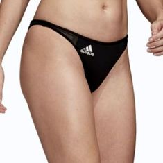 Nwt Adidas Bikini Bottom. It Has Mesh On Sides Of Front. Note: There Is Teeny Tiny Catch On Side Of Waistband From Where They Removed The Sensor. It Is Not Noticeable, See Last Pic. Adidas Stretch Swimwear For Sports, Adidas Stretch Swimwear For Swimming, Adidas Black Swimwear For Swimming, Adidas Black Fitted Swimwear, 4-way Stretch Nylon Bottoms For Swimming, Fitted Black Adidas Swimwear, Sports Swimwear With Tie-side Bottom In Solid Color, Sporty Swimwear With Adjustable Straps And Micro-elastic Fit, Adidas Swimwear