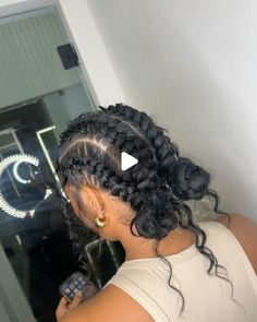 ATLANTA BRAIDER + LOCS on Instagram: "My 1st attempt at these pretty butterfly braids & I’m obsessed! Now added to the booking site under “Butterfly Stitch Braids” come & get some of these! 🤍📆  ✨BRAIDING HAIR + HUMAN HAIR CURLS USED ✨  December Books Open! Click the link in my bio  . . .  #atlbraids #atlstitchbraids #atlbutterflylocs #atlbutterflybraid #butterflybraid #atlstitchbraids #atlbraiders #bohobraids" Two Feedin Braids With Curly Ends, Boho French Braid, Cornrow Butterfly Braid, Cute Stitch Braids With Curls, Bohemian Feed In Braids Cornrows, Butterfly Goddess Braid, Two Braids With Bun, Two French Braids With Weave Curly Ends, 4 Feed In Braids With Curls