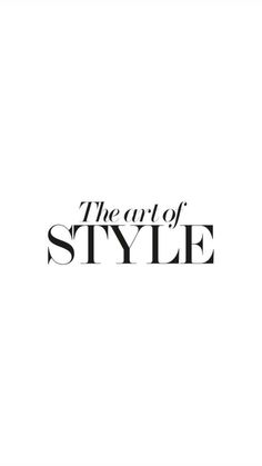 the art of style logo with black and white letters on it, against a white background