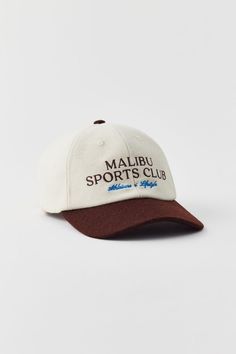 Malibu Sports Club Active Wool Baseball Hat Athleisure Lifestyle, Sports Club, Panel Hat, Sport Hat, Sports Clubs, Brand Sale, Baseball Hat, Hat Designs, Accessories Shop