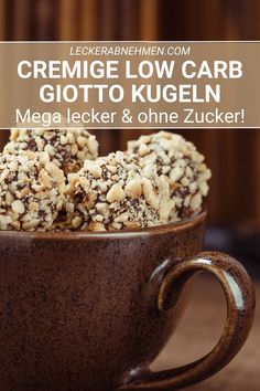 cremege low carb glotto kugeln in a coffee cup