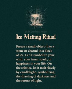 the poem ice melting ritual is written in an old - fashioned font, and it appears to have been altered