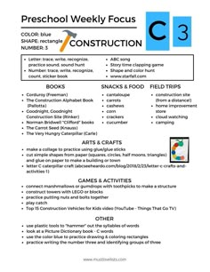 a poster with instructions for construction and other activities