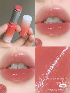 romang glasting melting balm in shade #14 dear apple Plumping Lips, Melting Balm, Korean Lip Tint, Ulzzang Makeup, Lip Makeup Tutorial, Tinted Lip Balm