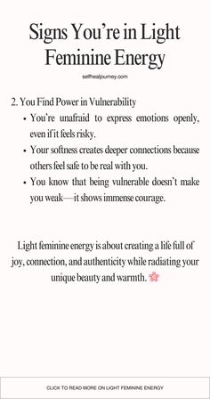 Learn the basics of light feminine energy and how it can transform your life into one of beauty, ease, and confidence.