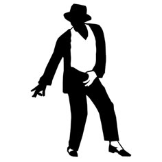 the silhouette of a man in a suit and hat with his hand on his hip