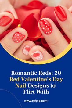 Make this Valentine's Day unforgettable with our red nails that exude romance and charm. Show your love for the holiday with these heart-fluttering designs! Red Valentines Day Nails, Crazy Nail Art, Valentines Day Nails, Red Nail Polish, Coffin Shape Nails, Nail Art Brushes, Manicure At Home