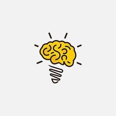 a drawing of a light bulb with a brain inside