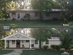 before and after pictures of a house in the suburbs