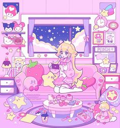 Peach Room, Nintendo Fan Art, Arte Do Kawaii