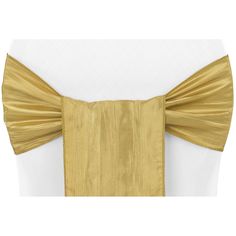 Accordion Crinkle Taffeta Chair Sash - Gold - CV Linens Birthday Chair Decorations, Gold Chair Covers, Mustard Chair, Birthday Chair, Event Decor Direct, Chair Bows, Chair Sash, Gold Chair, Bow Sash