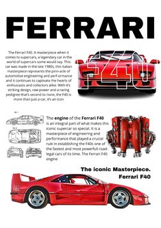 an image of a red car with the words ferrari on it