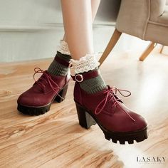 Lasaky - Women's High Heel Boot Collection Dr Shoes, Preppy Shoes, Platform High Heel Shoes, High Heels Shoes, Platform Heels Chunky, Outfit Trends, Platform High Heels, Cordial, Thick Heels