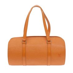 LOUIS VUITTON Epi Soufflot Hand Bag Orange Mandarin M5222H LV Auth 59682A   BRAND : LOUIS VUITTON    Color : Orange / Mandarin    Material : Epi Leather     Size(cm) : W31cm x H16cm x D15cm(Approx)    Size(inch) : W12.2 x H6.3 x D5.9inch(Approx)    Style : Hand Bag    Comes with : Dust Bag / Pouch    Serial No. : MI1003    Made in : France       This item has been used and may have some minor flaws. Before purchasing, please refer to the images for the exact condition of the item.  We cannot con Orange Bag, Dust Bag, Top Handle Bag, Pouch, Louis Vuitton, Handbags, Orange, Leather, Color