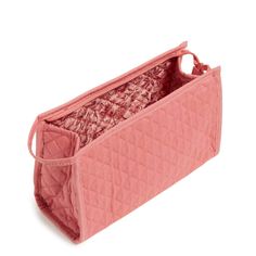 Be ready for every opportunity with a cosmetic case that carries all of your must-haves along on the journey. Consciously crafted with recycled cotton Interior features a slip pocket Wipe-clean lining Zip closure. Dimensions: 9.25" w x 5.75" h x 3.75" d Vera Bradley Cosmetic Bag, Rectangular Cotton Cosmetic Bag For Daily Use, Pink Rectangular Cosmetic And Toiletry Storage For Everyday, Rectangular Cotton Travel Cosmetic Bag, Vera Bradley Patterns, Trapeze Bag, Fashion Umbrella, Everyday Handbag, Weekend Travel Bags