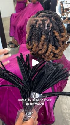 Locs With Pipe Cleaners Style, Pipe Cleaner Loc Styles, Styles Locs, Sisterlocks Updo, Sisterlocks Styles Updo, Curled Updo, Sisterlocks Styles