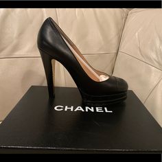 Brand New, Never Worn Chanel Platform Pumps. Rare Style / Color Size 38 Protective Non Slip Vibram Soles Added 5.5” Heel Height 1” Platform Height Comes With Box And Dustbag $875 Obo Luxury Platform Heels For Workwear, Shoes Brand, Chanel Shoes, Platform Pumps, Shoe Brands, Shoes Women Heels, Heel Height, Dust Bag, Shoes Heels