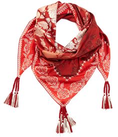 From JOHNNY WAS&#x2C; this scarf features:Square scarfSilkPrinted Tassles on cornersApprox. 44" L x 44" WHand wash onlyImported. Silk Square Scarf, Printed Silk, Johnny Was, Dillard's, Square Scarf, Silk Scarves, Silk Printing, Scarf Wrap, Scarf Accessory