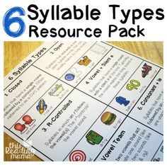 the six sylable types resources pack