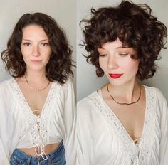 Wavy Layered Haircuts, Wavy Shag, Shag Hair, Thick Wavy Hair, Curly Hair Photos, Short Brown Hair, Wavy Haircuts