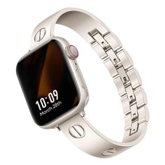 PRICES MAY VARY. All Models Covered: Missair Love bracelect for Apple Watch fits Apple Watch Series 10 9 8 7 6 5 4 3 2 1 SE Ultra, for iWatch 38mm 41mm 40mm 42mm 44mm 45mm 46mm 49mm. Offered in Cartier Gold, Silver, Rose Gold, Black and Starlight, the tone-in metal iWatch bands will match your watch perfectly. Luxe-Inspired Design: Wanna dress up for today? Put on the classic luxury with our all-metal apple watch bands for women, designed to bring an classy touch to your Apple Watch. Exquisitely Apple Watch Bracelet Band, Dressy Jewelry, Cartier Gold, Apple Watch Bracelets, Gold Apple Watch, Great Gifts For Women, 38mm Apple Watch Band, Metal Straps, Love Bracelet