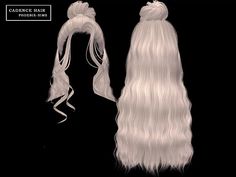 an image of long white hair on a black background