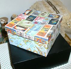 a decorative box sitting on top of a table