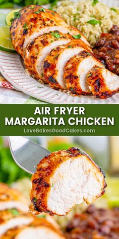 Air Fryer Margarita Chicken pin collage Ground Beef Healthy, Margarita Chicken, Dinner Recipes With Ground Beef, Recipes With Ground Beef, Air Fried Food, Air Fryer Oven Recipes, Air Fry Recipes, Air Fryer Recipes Chicken, Air Fryer Dinner Recipes