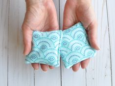 Pocket handwarmers set of 2 - microwave rice bag - boo boo bag - hot cold rice pack - spa therapy - teacher gift - flannel teal scallops Rice Packs, Microwave Rice, Boo Boo Bags, Rice Pack, Cold Fingers, Rice Bag, Spa Therapy, Hot Cold Packs, Rice Bags