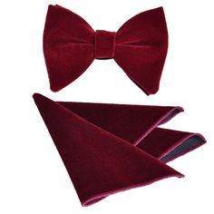 Red Velvet Bow Tie Wedding Set - Jack and Miles Elegant Red Bow For Gift, Classic Red Bow Tie For Wedding, Elegant Red Bow Tie For Wedding, Classic Red Suit And Tie Accessories For Wedding, Elegant Burgundy Ties For Weddings, Wine Red Wedding, Feather Bow Ties, Wedding Bow Tie, Velvet Bow Tie