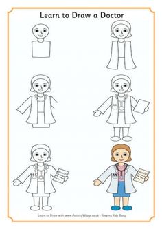 the instructions for how to draw a doctor