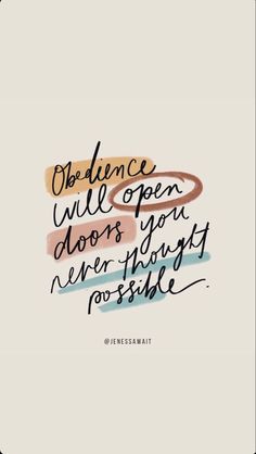 a quote with the words, one chance will open doors you never know possible on it