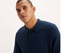 The king of tops just got a soft update. Our Sweater Knit Polo features a classic two-button placket, a polo collar and ribbed edges. A soft sweater polo Cut with a standard fit Features a two-button placket Casual Polo Sweater With Fold Down Collar For Winter, Fall Collared Polo Shirt With Button Closure, Casual Winter Polo Sweater With Fold Down Collar, Casual Fall Polo Sweater With Fold Down Collar, Fall Polo Sweater With Ribbed Collar And Button-up, Classic Fall Polo Shirt With Button Closure, Fall Collared Polo Shirt With Buttons, Fall Collared Polo Shirt, Button-up Knit Polo Sweater With Ribbed Collar