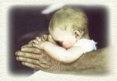 a baby is laying on his mother's lap with the words, when you pray for others, god listens to you and