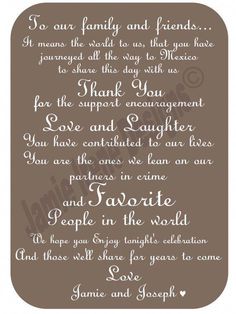 a wedding thank card with the words