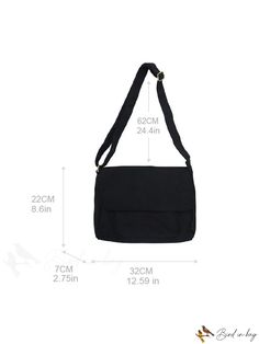 BirdinBag - Womens Canvas Crossbody Shoulder Bag - Minimalist Messenger Bag for Work, School, Casual Use Simple Rectangular Shoulder Bag For Daily Use, Everyday Portable Shoulder Bag, Satchel Bag With Adjustable Strap For Daily Use, Simple Satchel Bag With Removable Pouch, Simple Tote Shoulder Bag With Adjustable Strap, Versatile Satchel Shoulder Bag, Simple Canvas Shoulder Bag For Travel, Simple Square Shoulder Bag For Everyday Use, Solid Rectangular School Bag