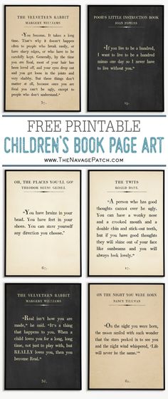 the children's book page art is shown in black and white with text that reads free printable children's book page art