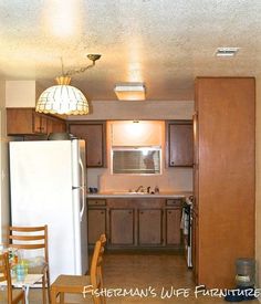 the kitchen is clean and ready to be used for dinner or other entertaining purposes in someone's home