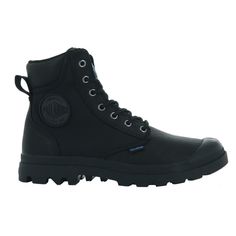 Modern explorers can amplify their style with these waterproof boots mixing leather and ballistic nylon. Palladium Boots mix a polyurethane collar, waterproof stitching thread, polar fleece lining and rubber toe cap in a hip shoe that keeps the feet dry. The rubber sole and EVA sponge fillers ensure each step is cushioned for comfortable wear on different terrains. $103.97 Cool Shoes Men, Palladium Boots, Mens Shoes Boots, Polar Fleece, Waterproof Boots, Shoe Store, Water Proof, Casual Boots, Lace Up Boots