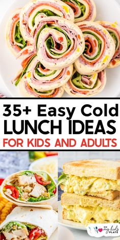 the ultimate collection of easy and delicious lunch ideas for kids and adults that are sure to be enjoyed by all ages