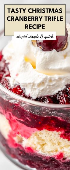 Image for Tasty Christmas Cranberry Trifle Recipe Triffle Desserts Simple, Thanksgiving Trifle Desserts, Cranberry Tiramisu, Best Trifle Recipes, Cranberry Trifle, Cranberry Dessert Recipes, Trifle Desserts Christmas, Cranberry Desserts, Cranberry Recipes Dessert